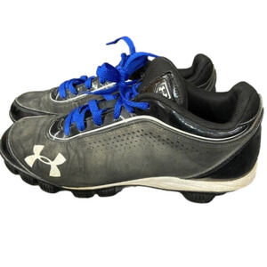 𝅺under Armour ARMOURBOUND black baseball softball cleat shoe, men's / youth 7.5